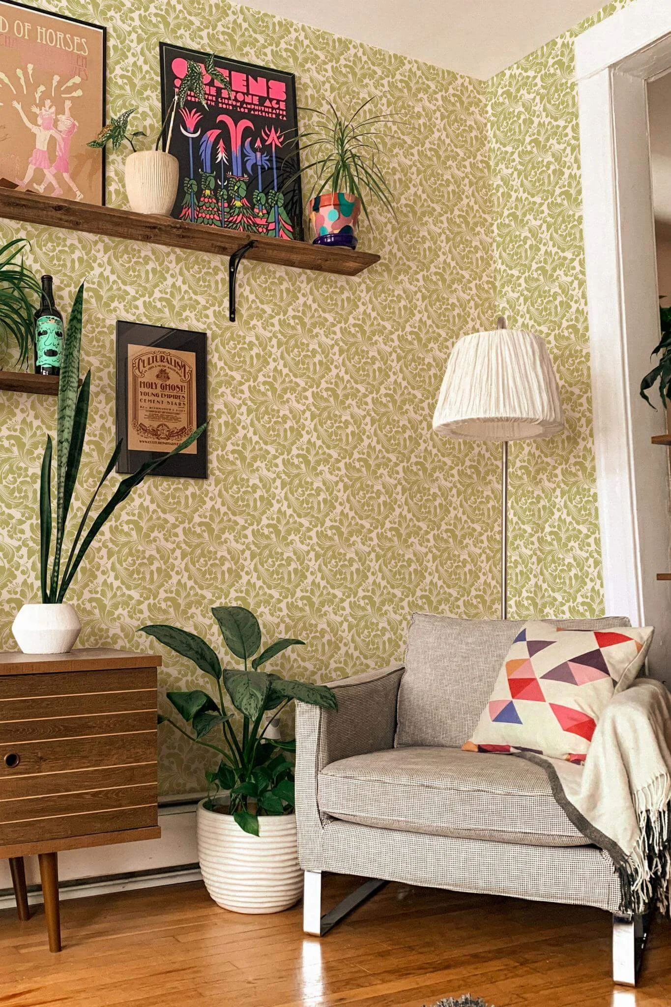 Retro damask Wallpaper - Image 4