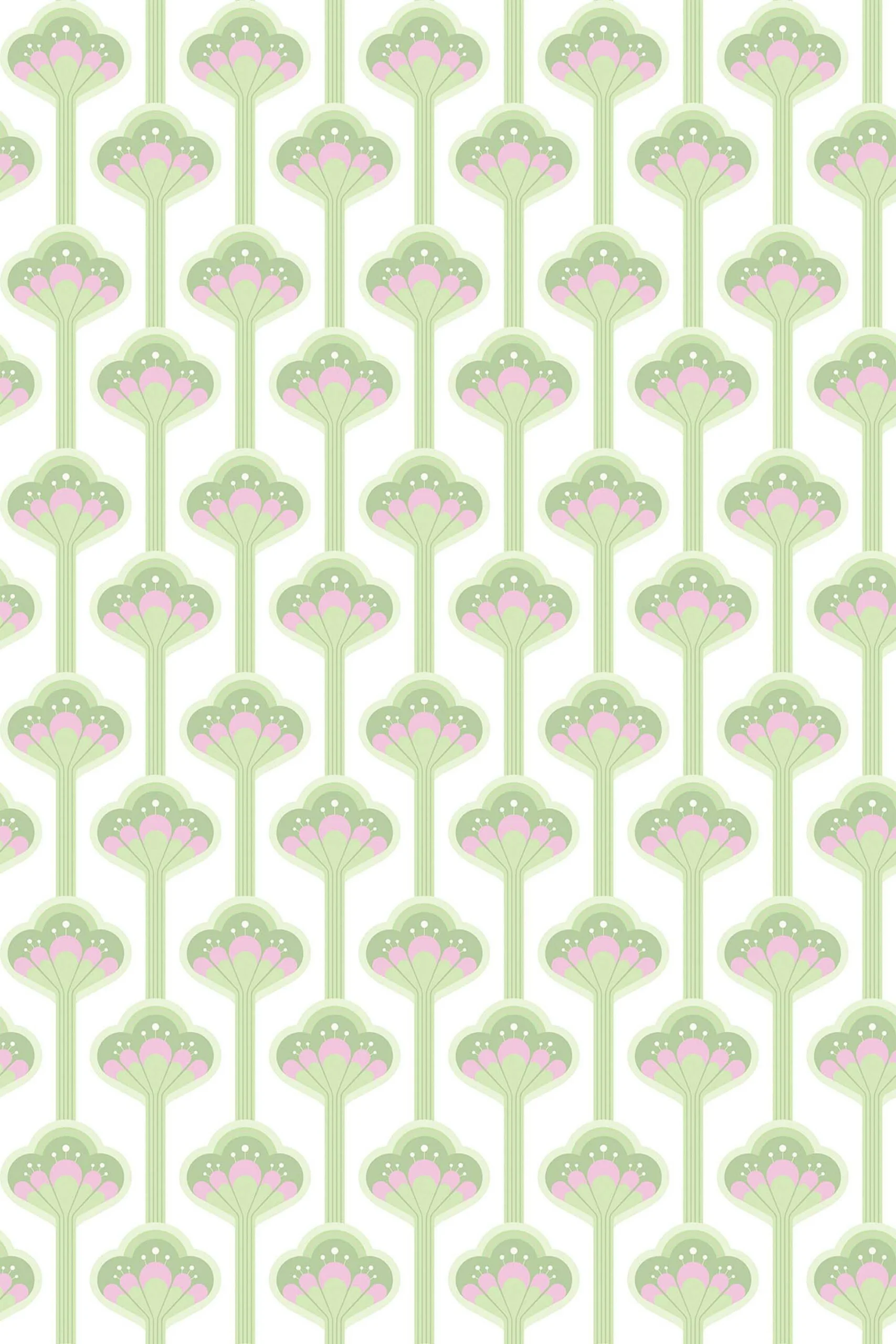 Retro Green Wallpaper - SafetyMat peel and stick non-slip mat