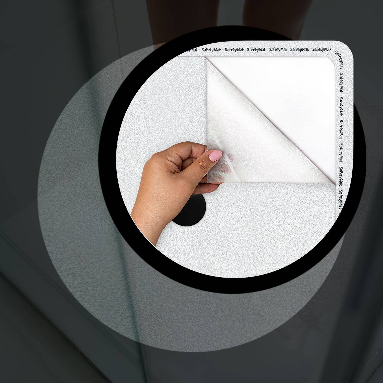 Peel and Stick Round Mat with Drain Hole, Non-Slip Safety Mat for Kids & Elderly | Designed for Ultimate Protection, Visibility & Slip Prevention in Wet Areas. Shop Now!