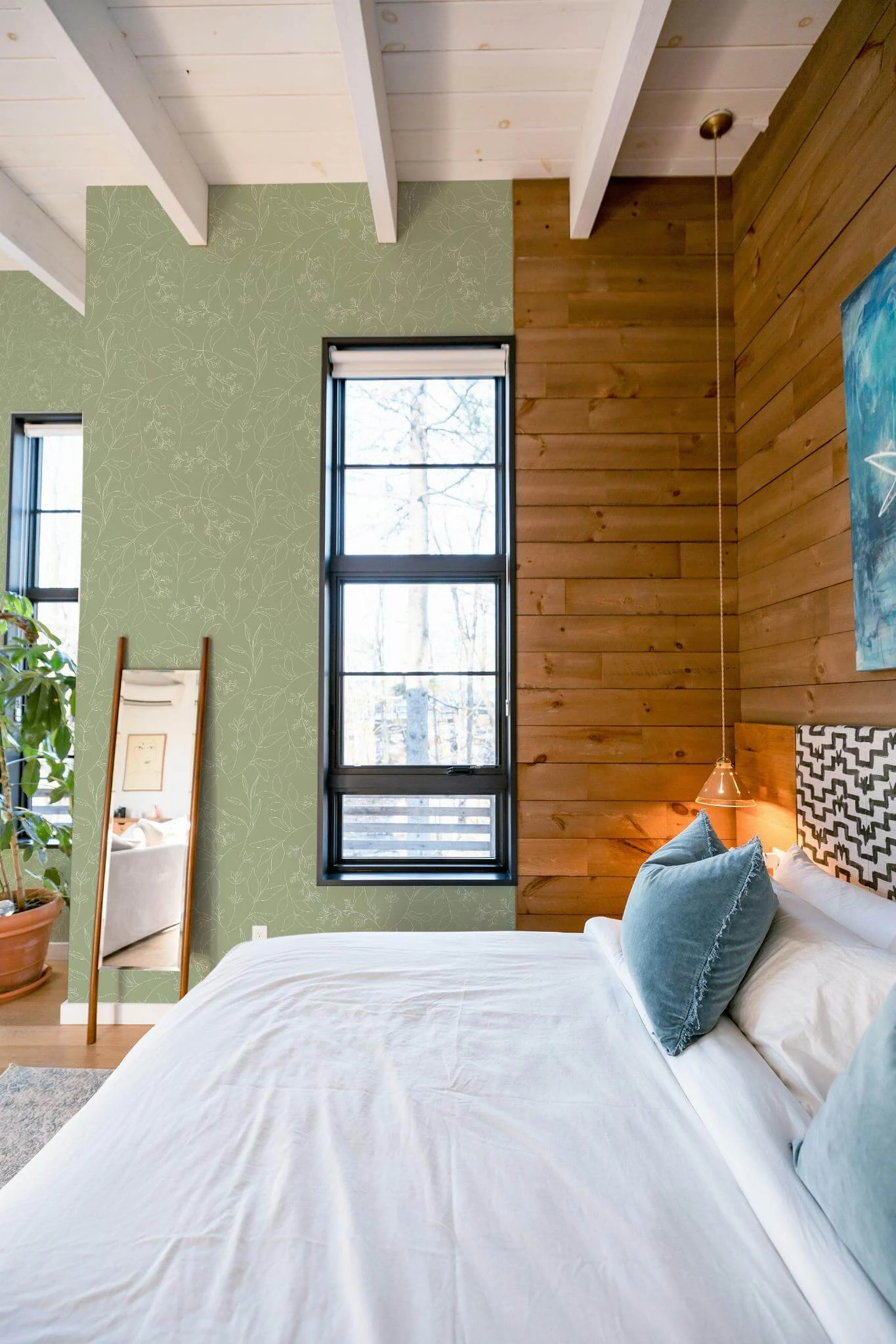 Sage green leaf Wallpaper - Image 4