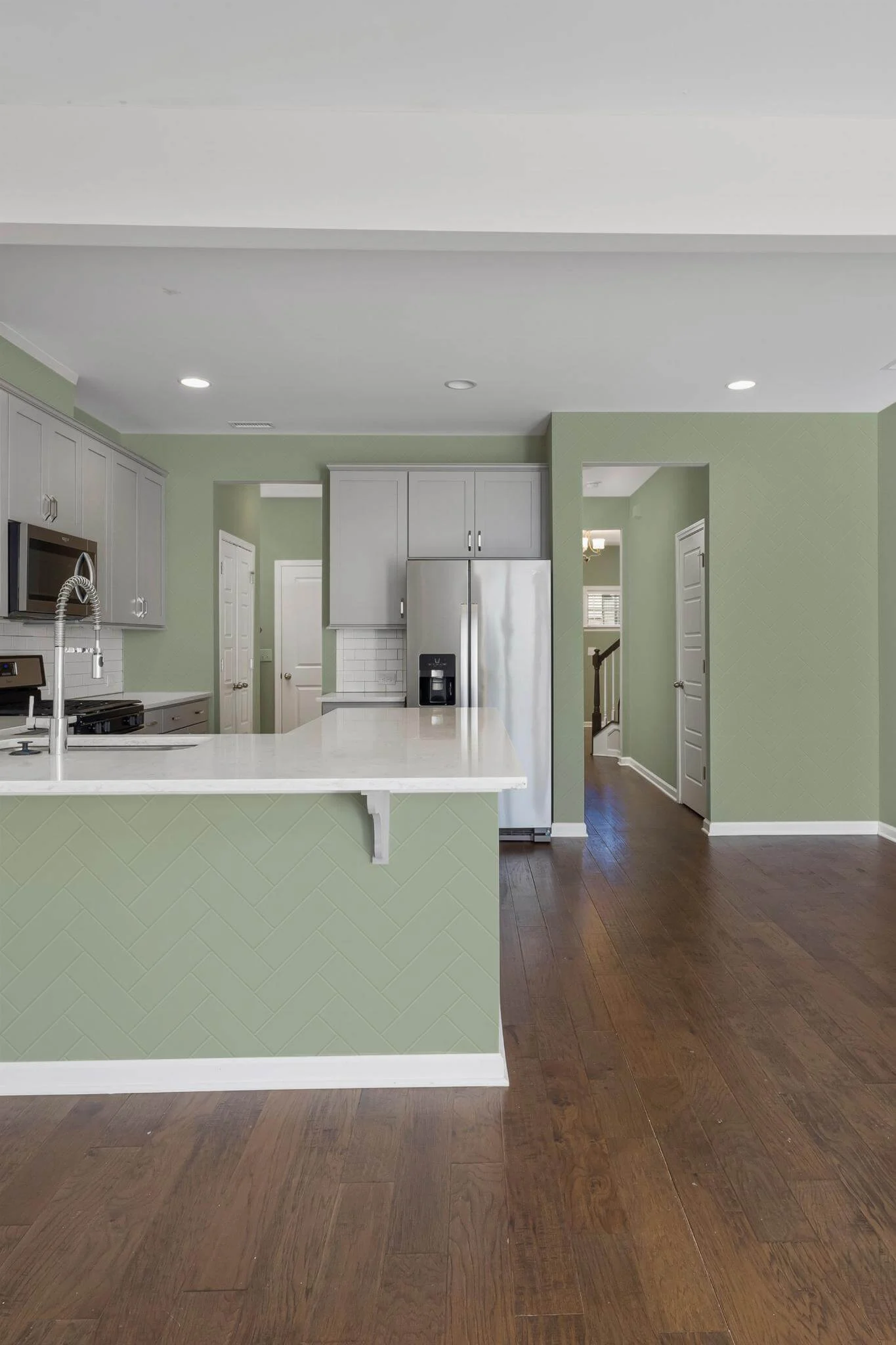 Sage green tile Wallpaper - Image 4