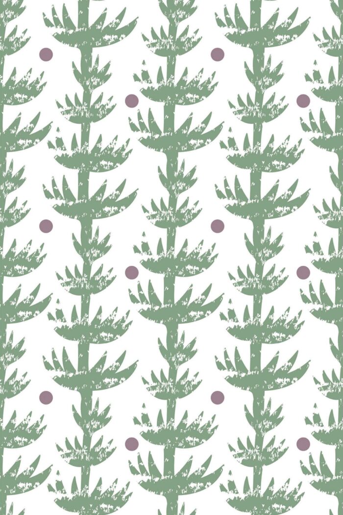 Green Zen Cactus Wallpaper - Image 2