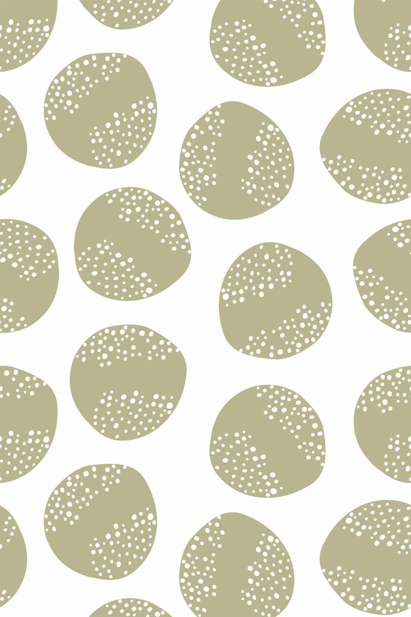 Scandinavian beige circle pattern Wallpaper - Image 2