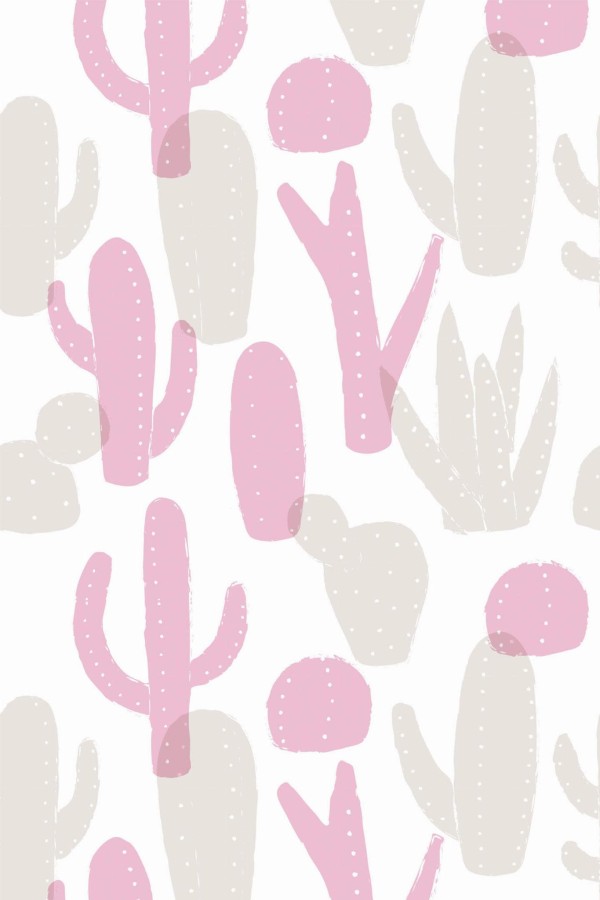 Scandinavian cactus pattern Wallpaper - Image 2
