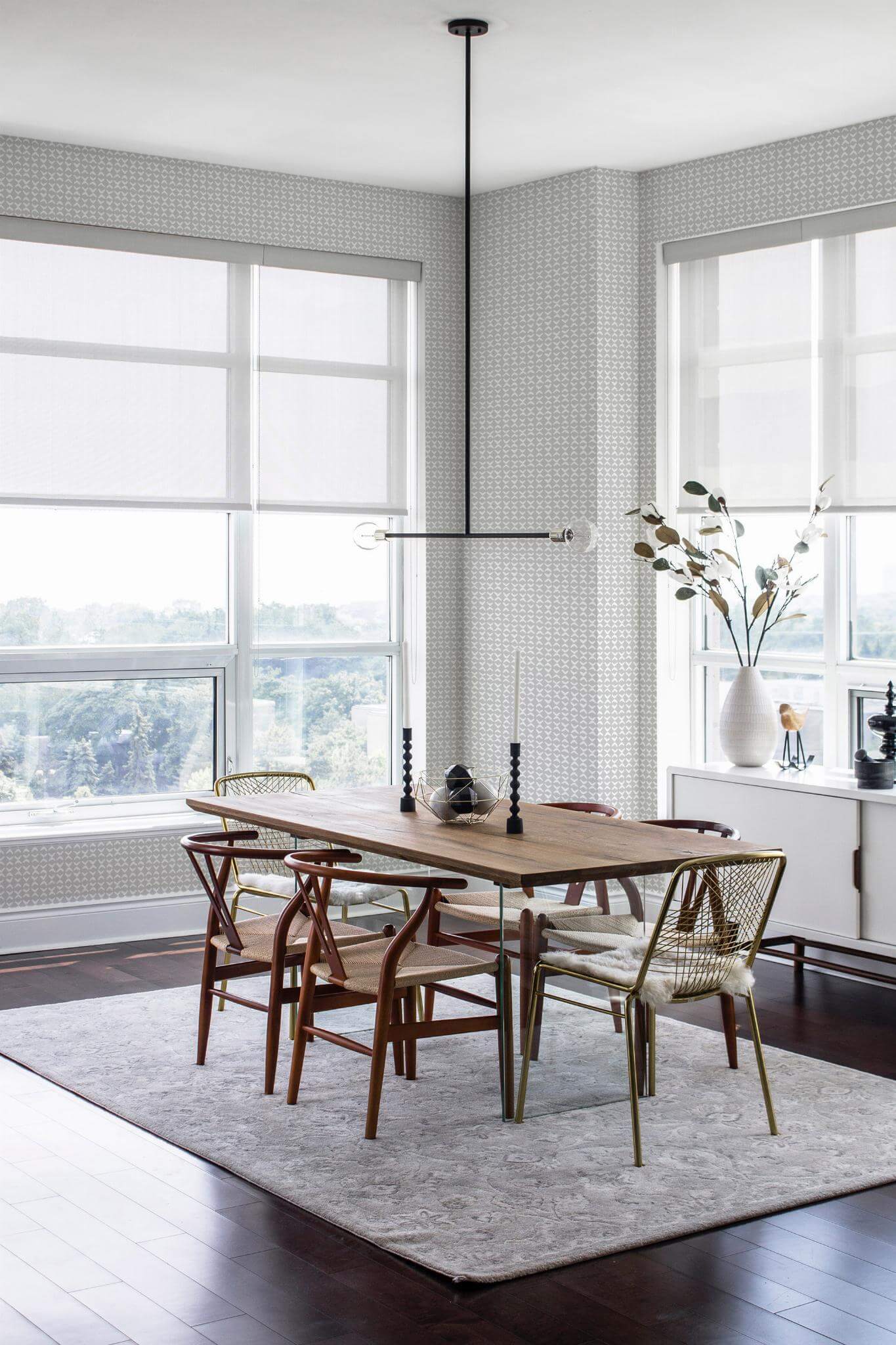 Minimalist herringbone stitch Wallpaper - Image 3