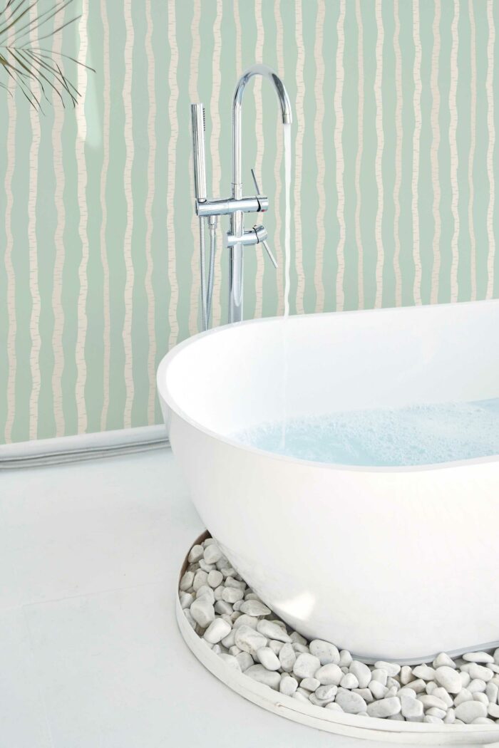 Soothing Spa Birch Escape Wallpaper