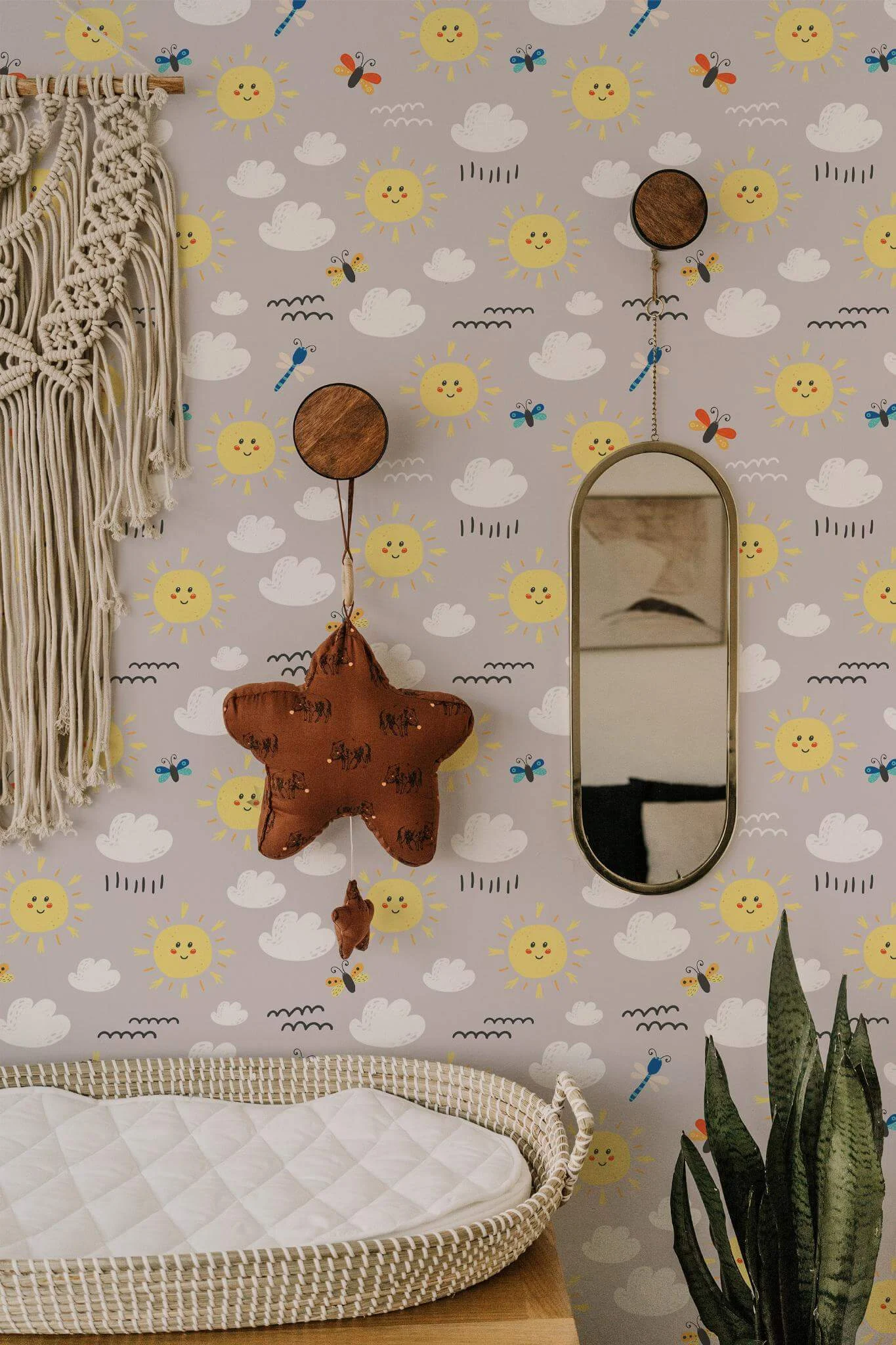 Sun and clouds nursery Wallpaper - Image 4