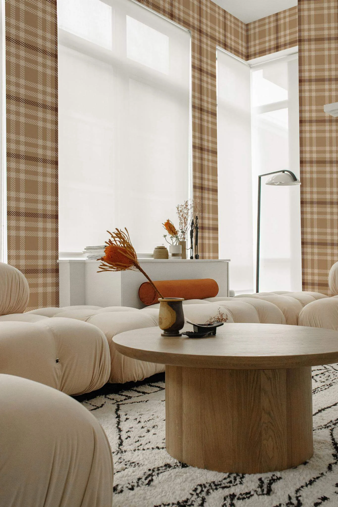 Brown plaid Wallpaper - Image 4