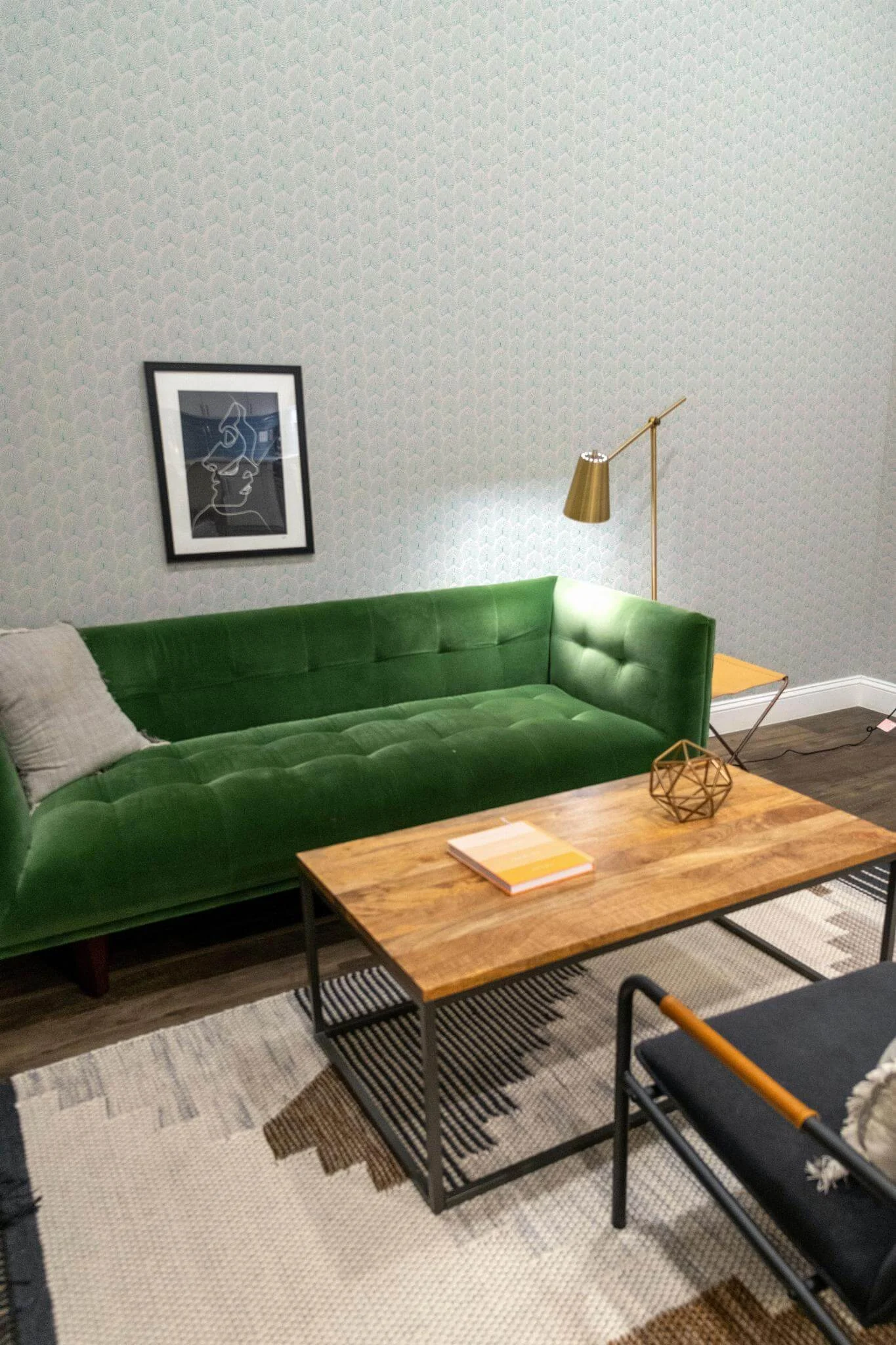 Teal palm leaf Wallpaper - Image 3
