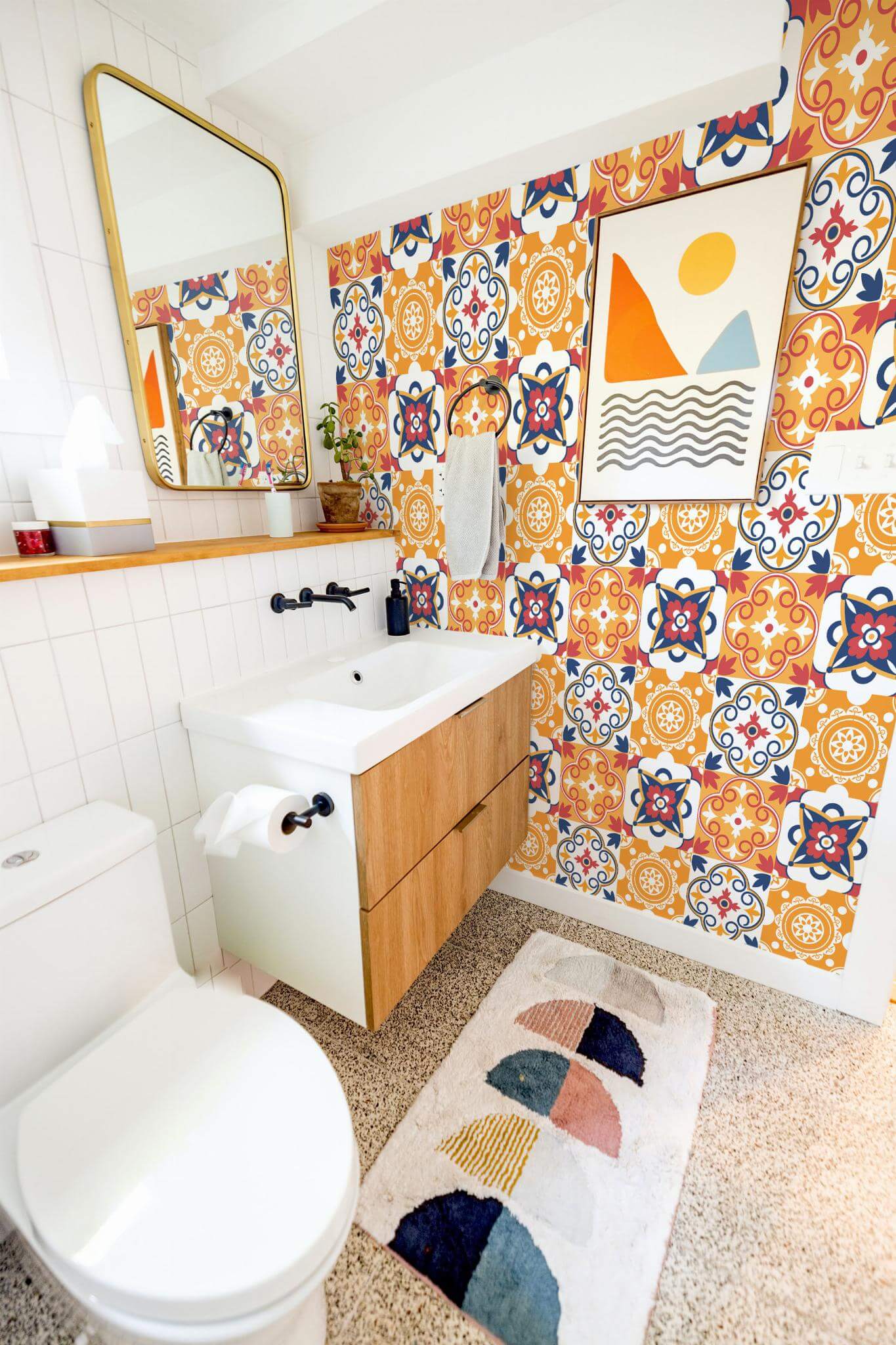 Colorful moroccan tile Wallpaper - Image 4