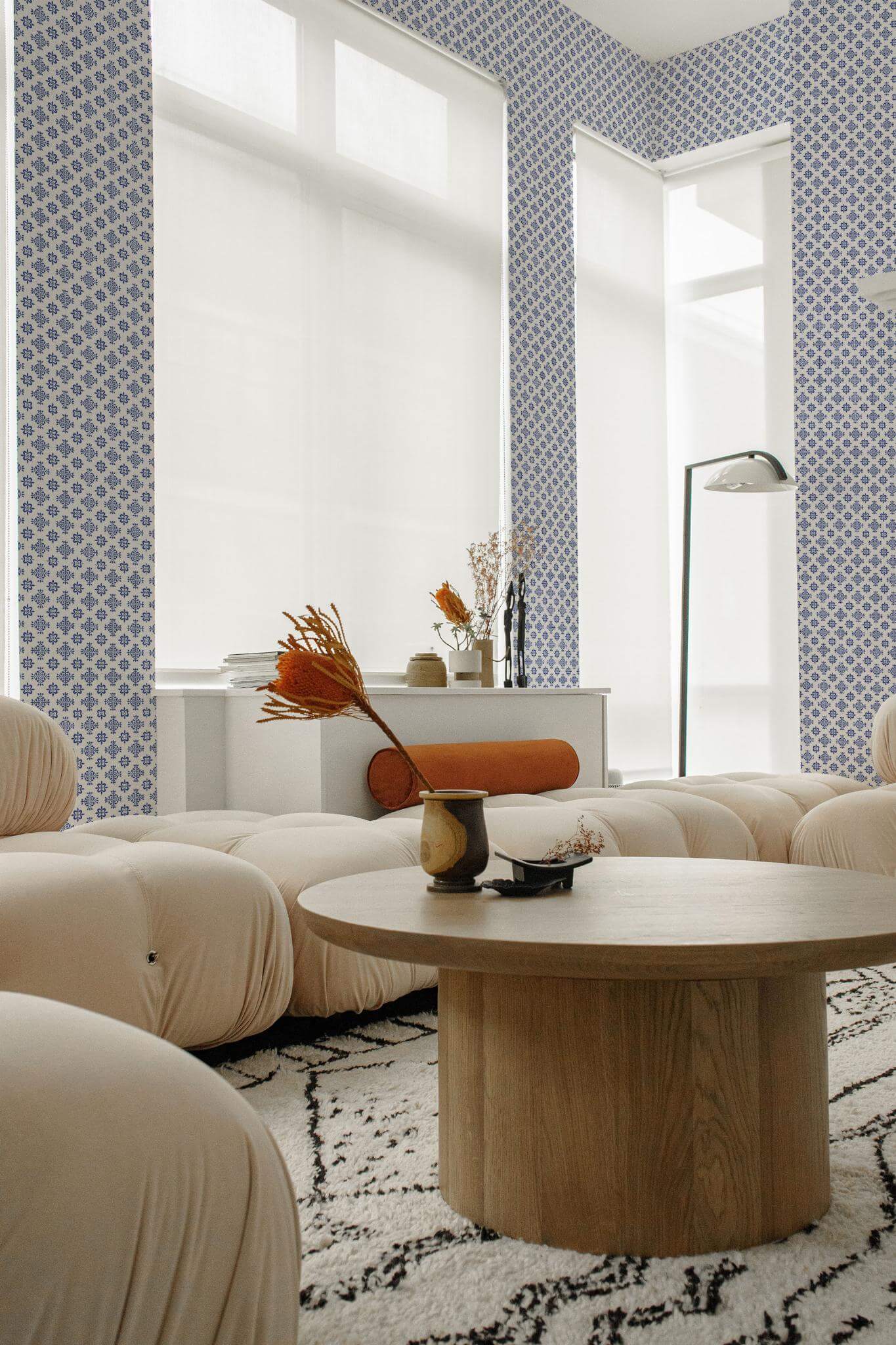 Geometric floral tile Wallpaper - Image 3