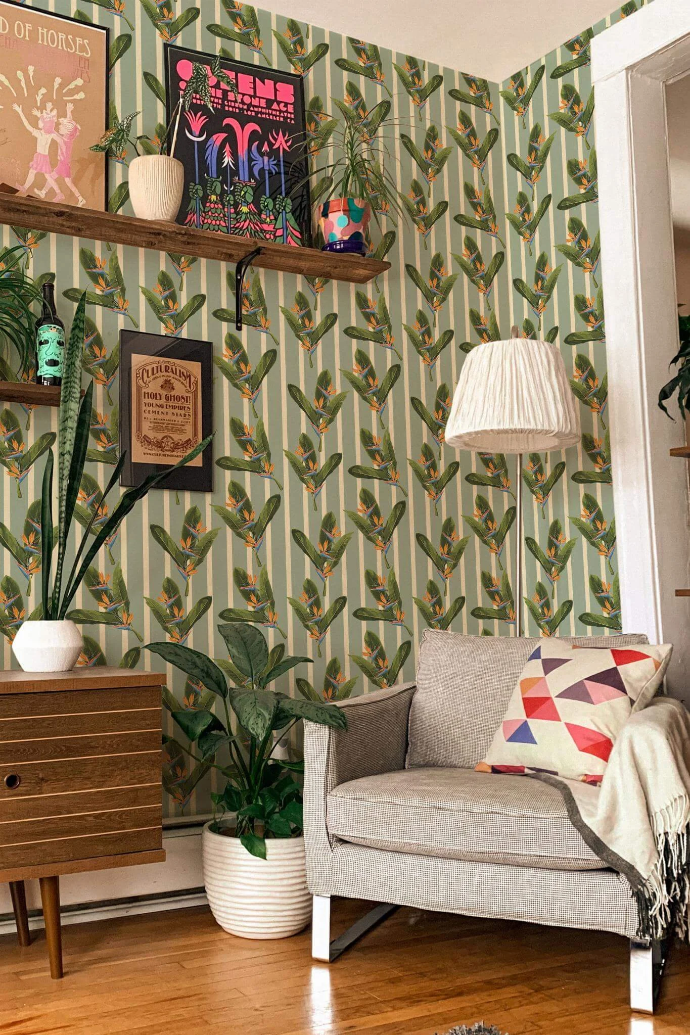 Striped tropical Wallpaper - Image 4