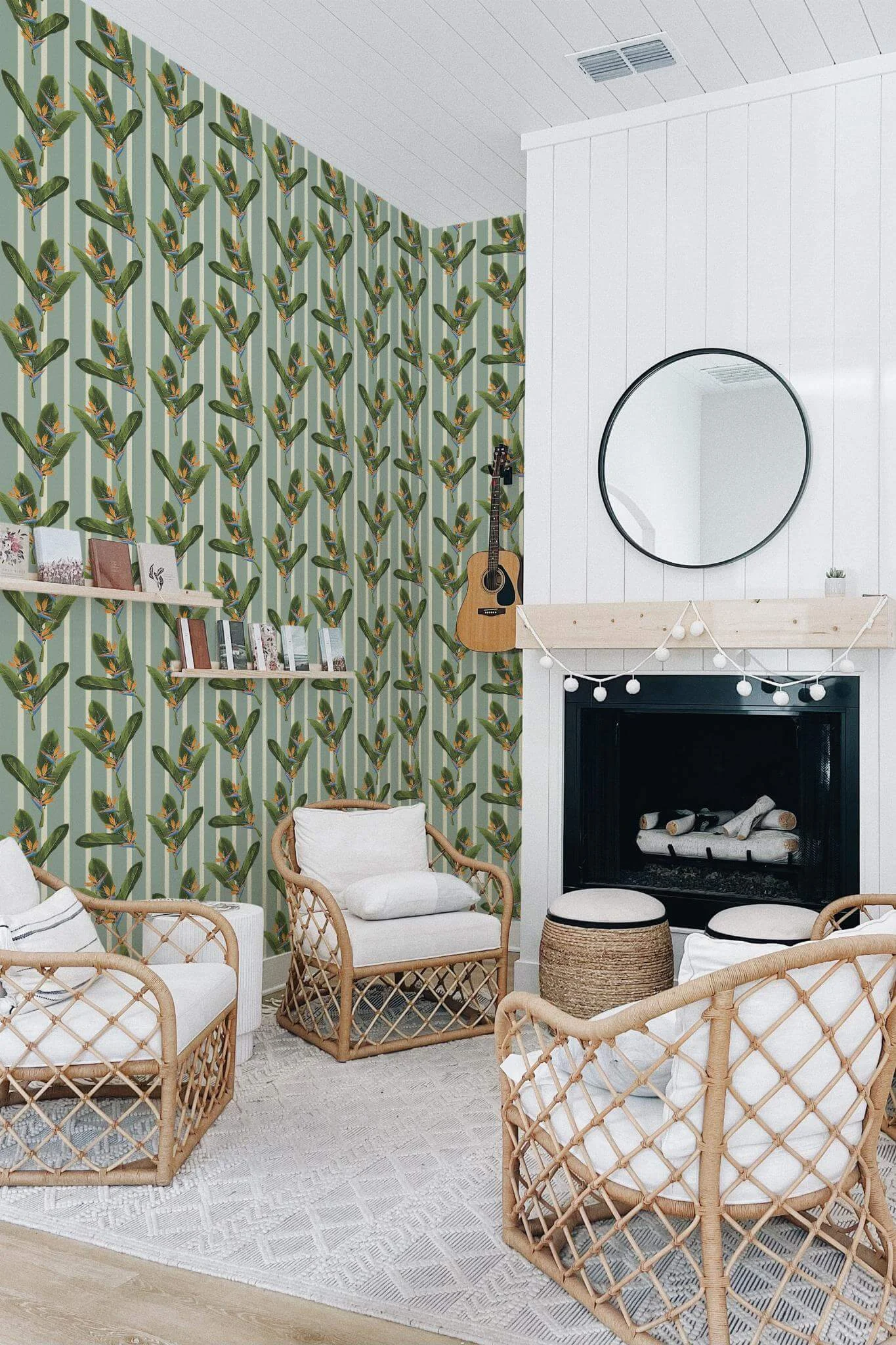 Striped tropical Wallpaper - Image 3