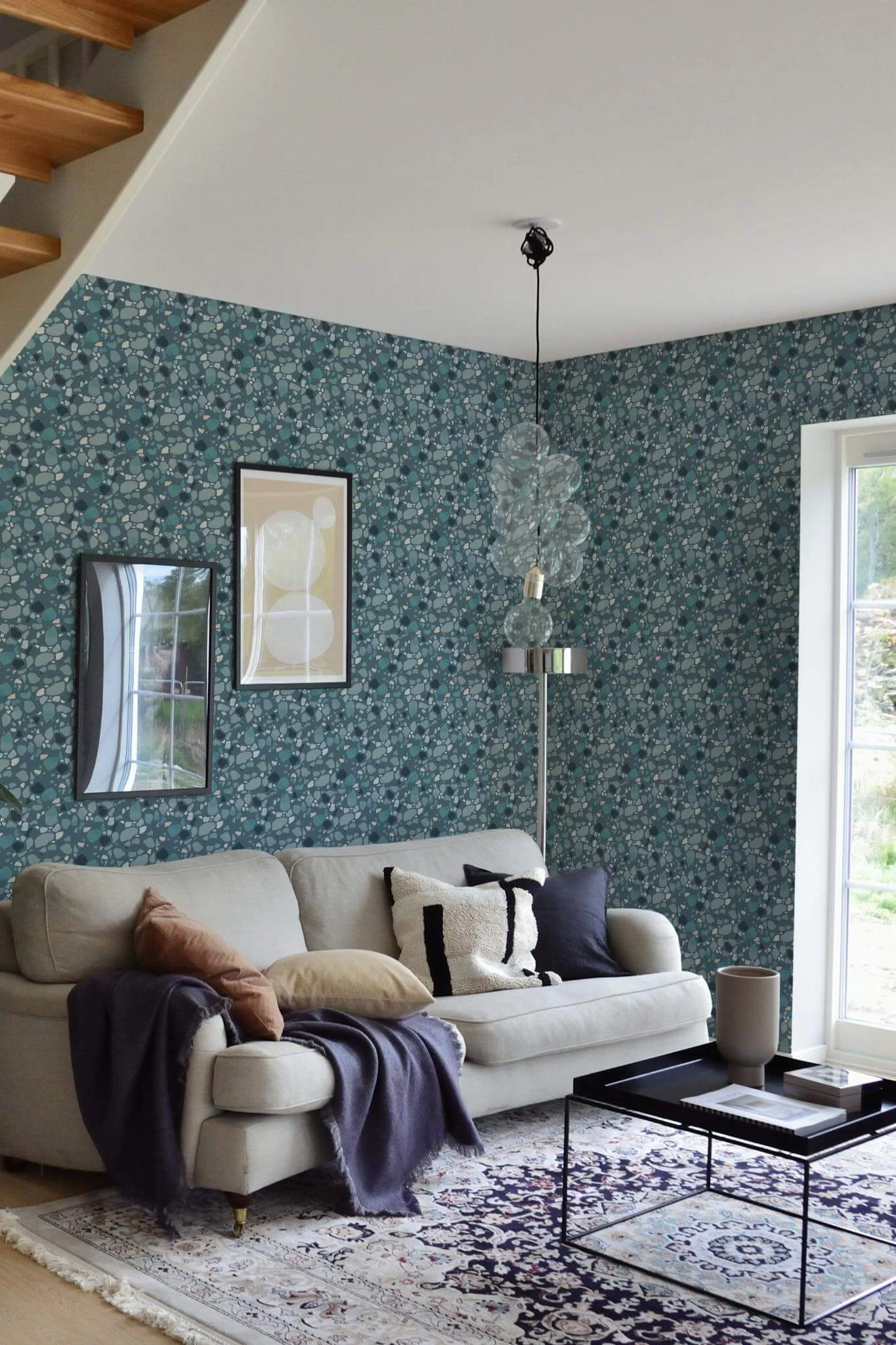 Turquoise terrazzo Wallpaper - Image 3