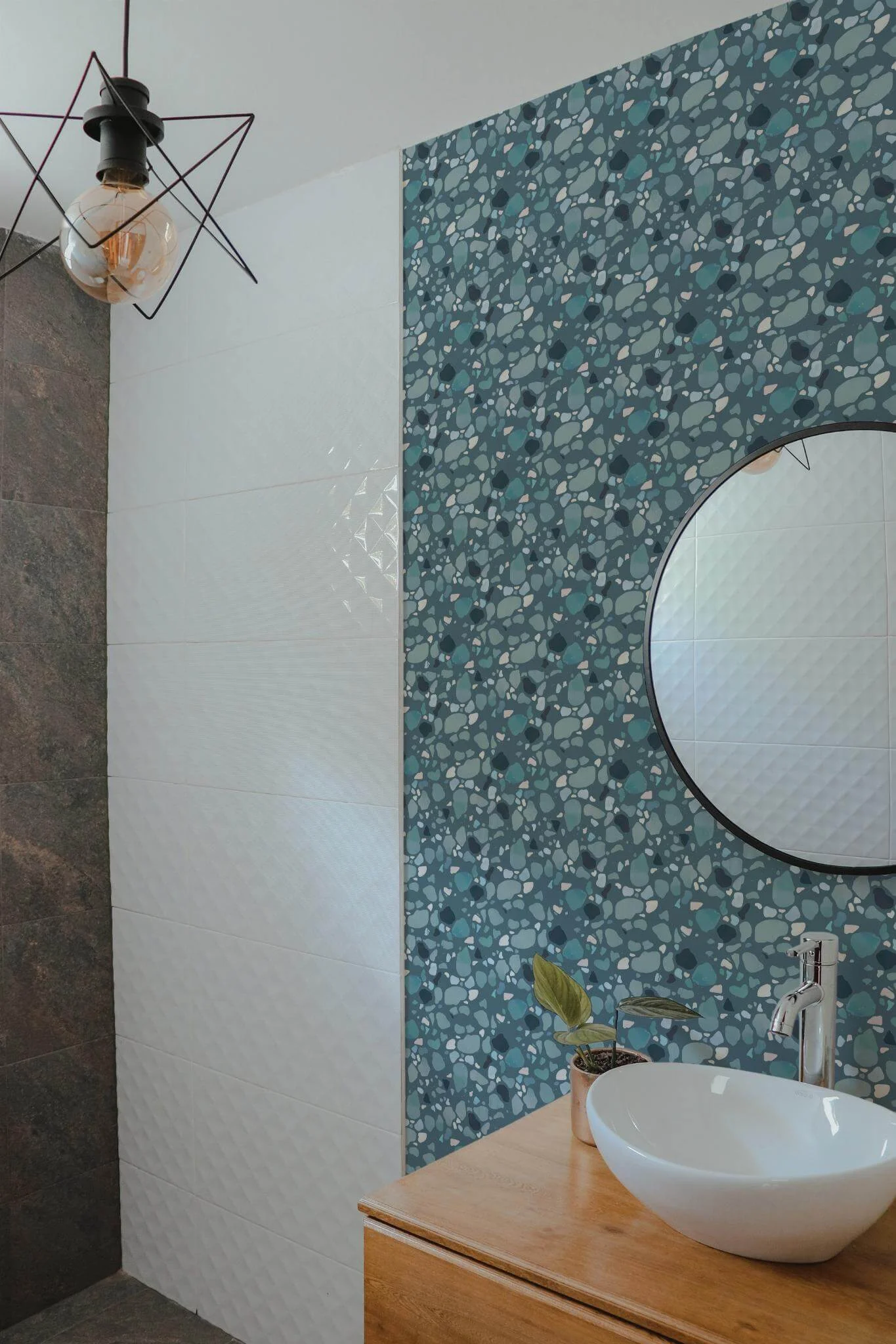 Turquoise terrazzo Wallpaper - Image 4