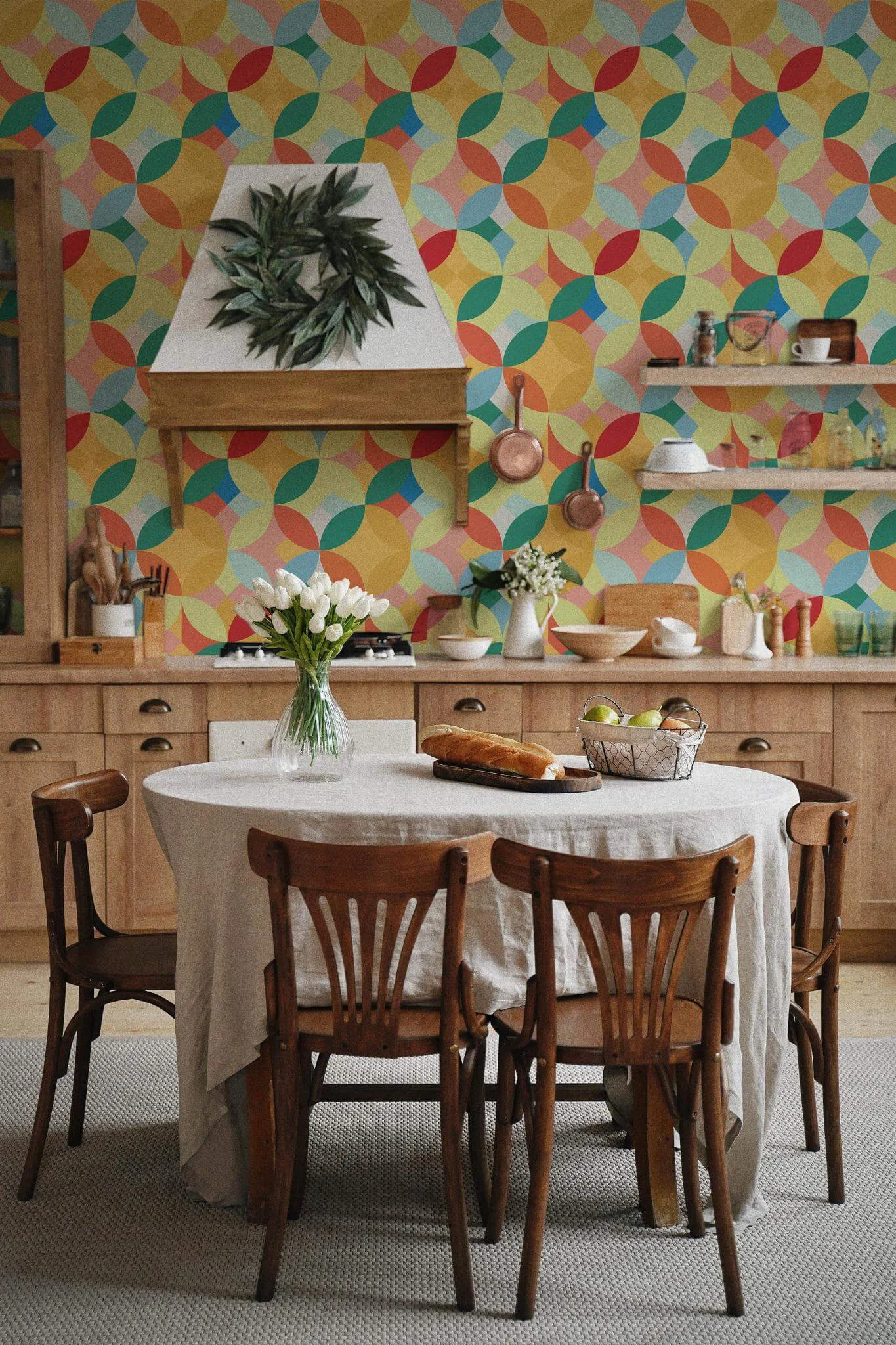 Vintage circles Wallpaper - Image 4
