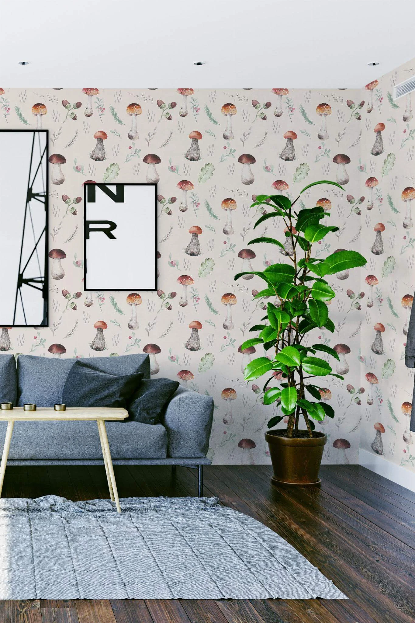 Vintage mushroom Wallpaper - Image 3