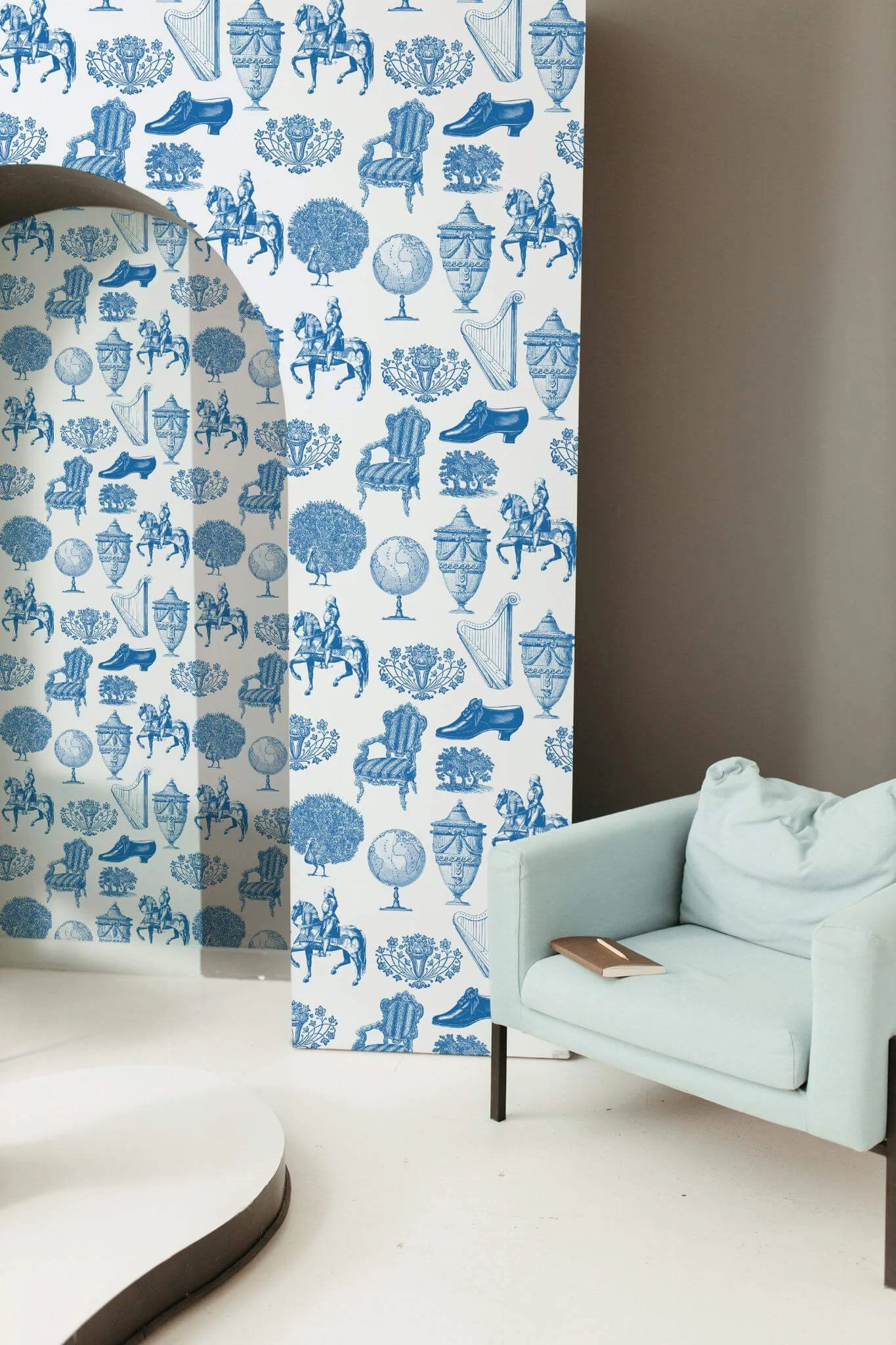 Blue vintage Wallpaper - Image 3