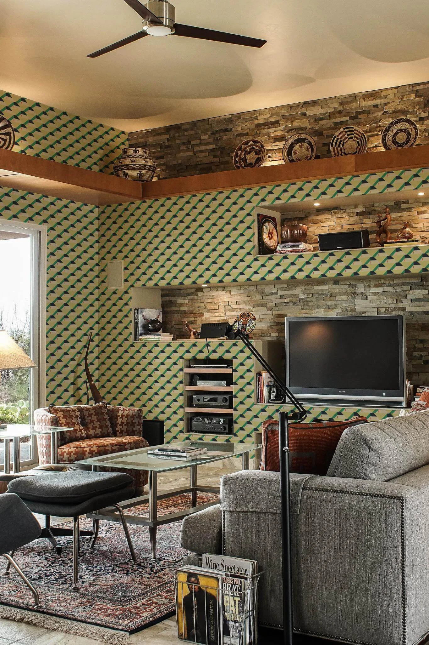 Vintage textile inspired Wallpaper - Image 3