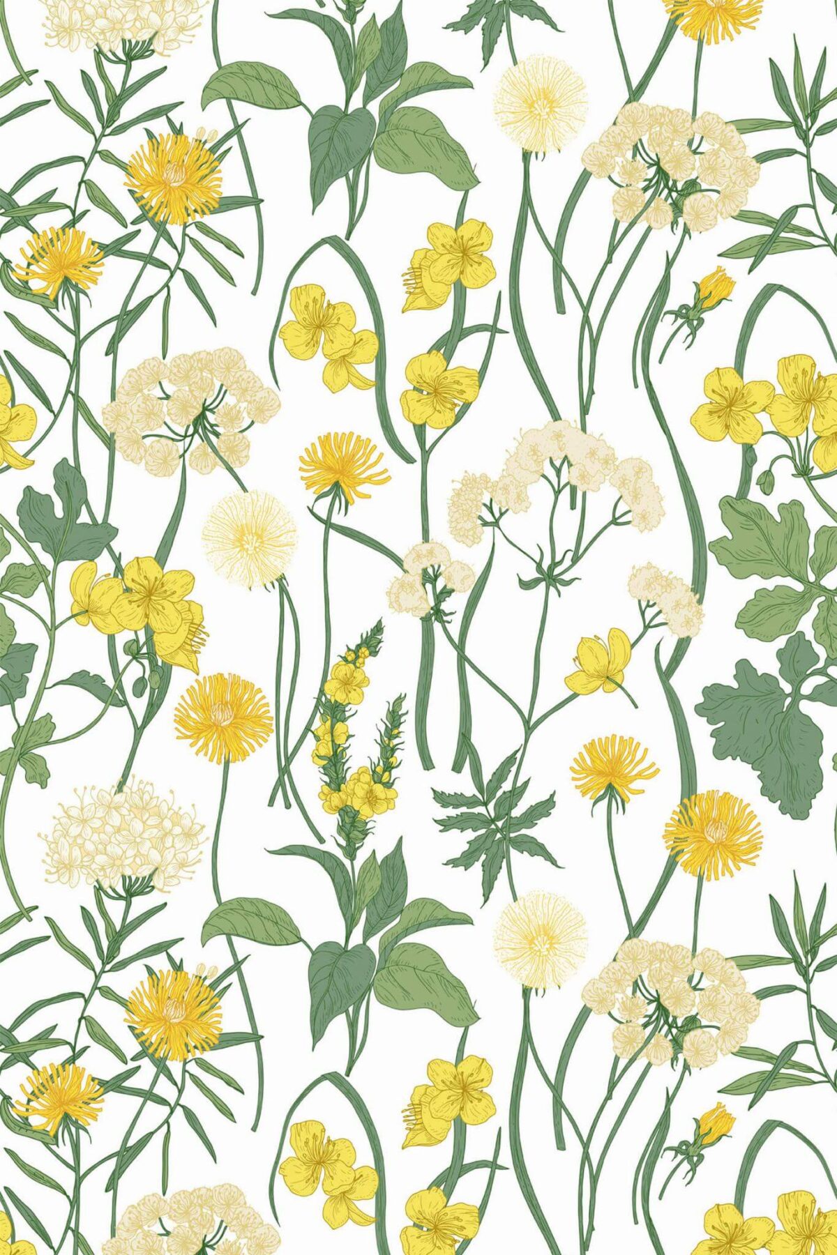 Vintage wildflower Wallpaper — SafetyMat