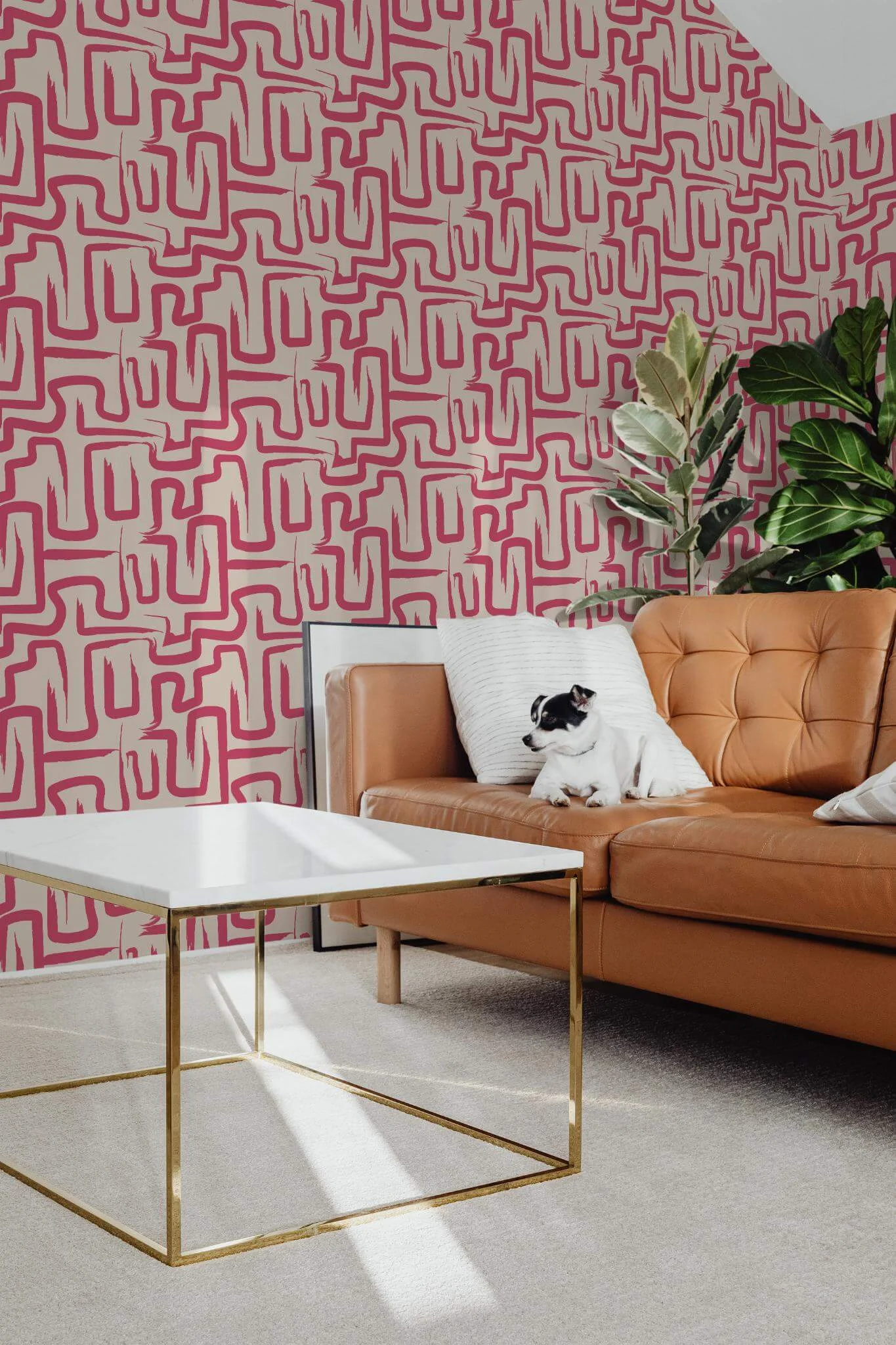 Viva magenta aesthetic brushstroke Wallpaper - Image 3