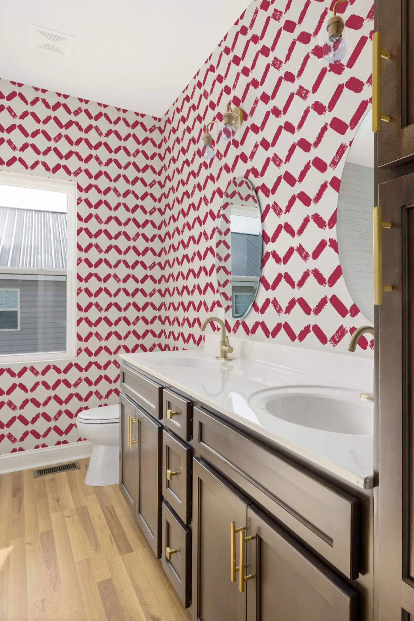 Viva magenta zig zag brush stroke Wallpaper - Image 3