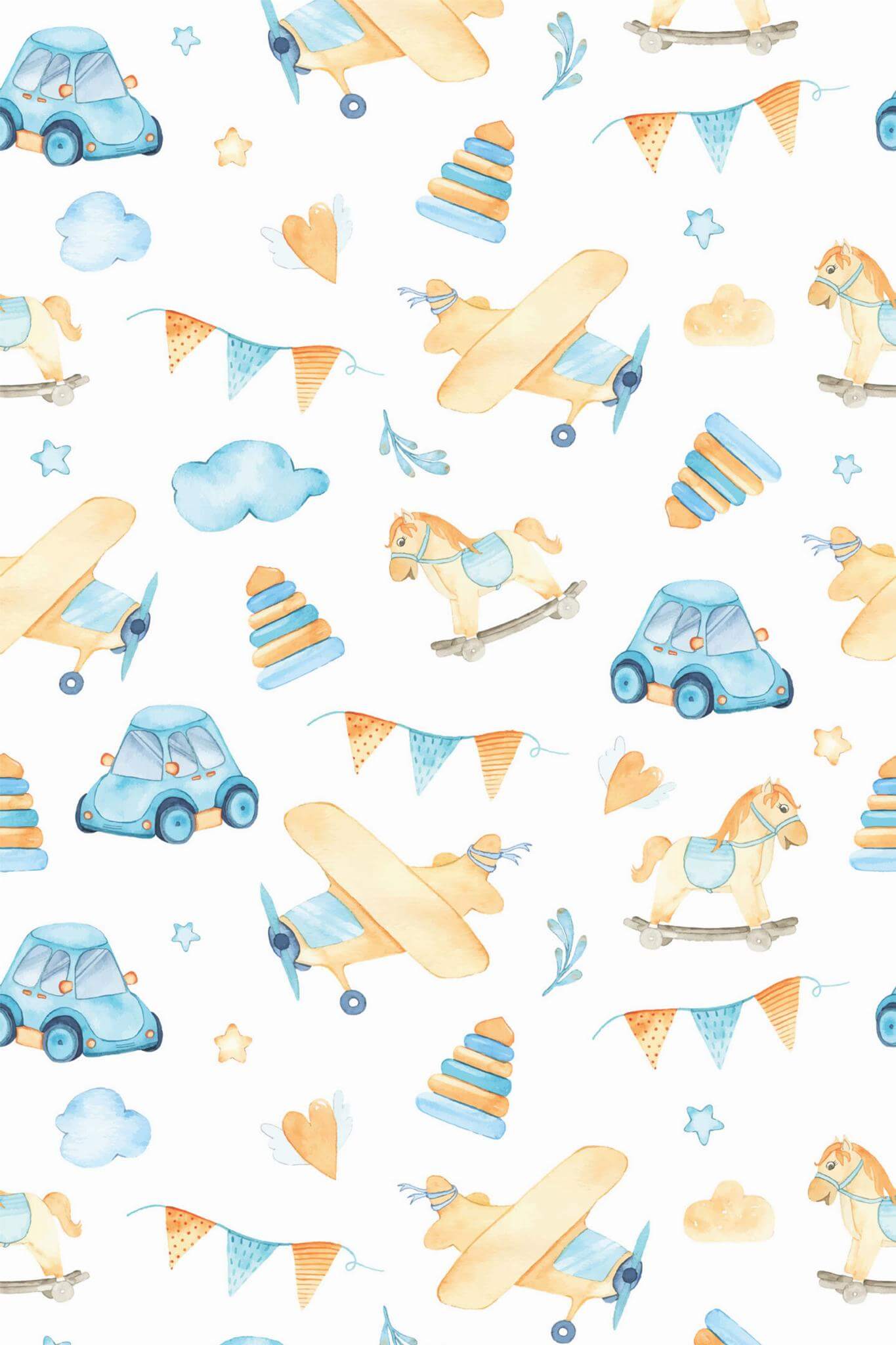 Watercolor toy Wallpaper - Image 2