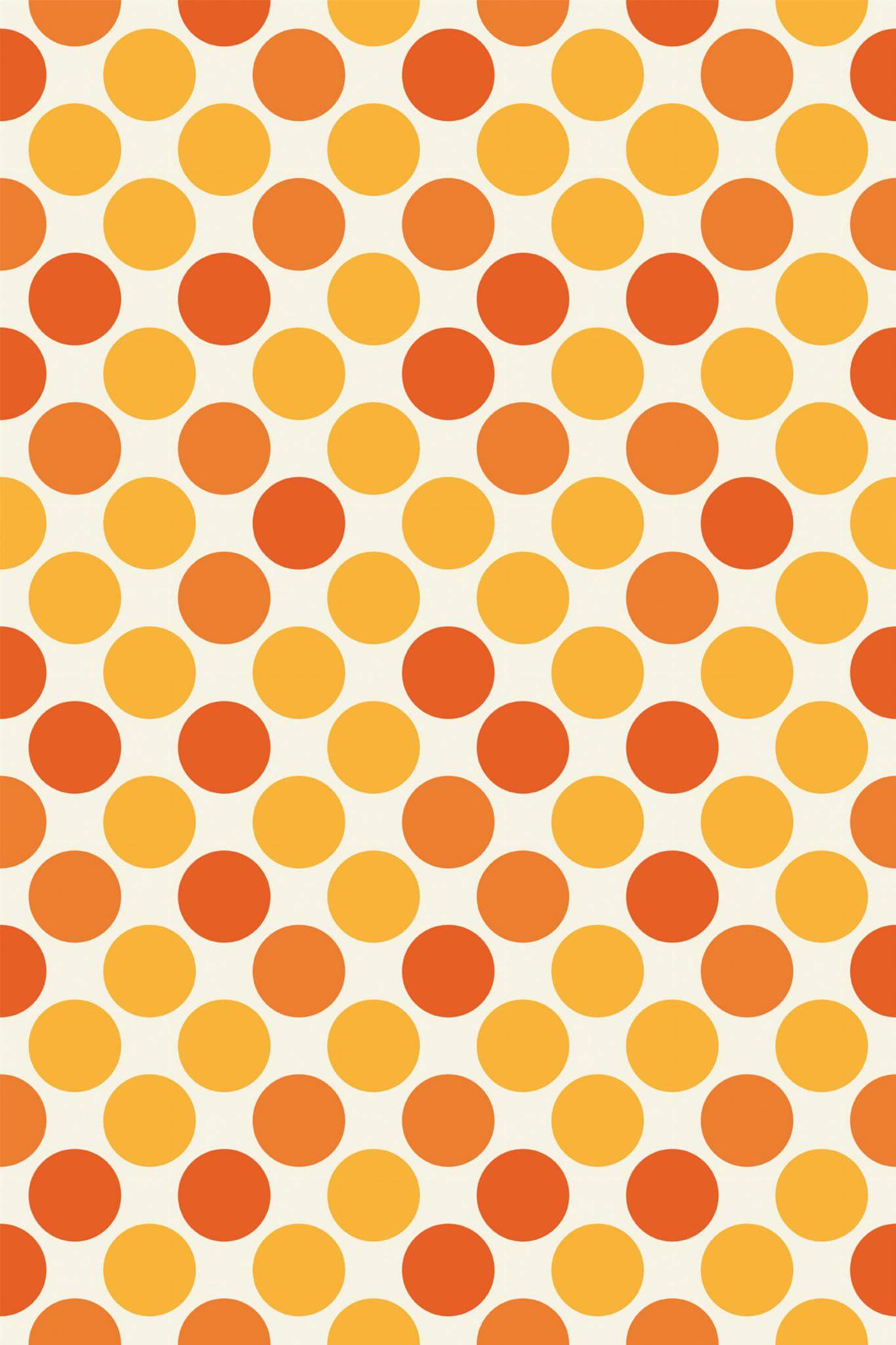 Yellow and orange polka dot Wallpaper - Image 2