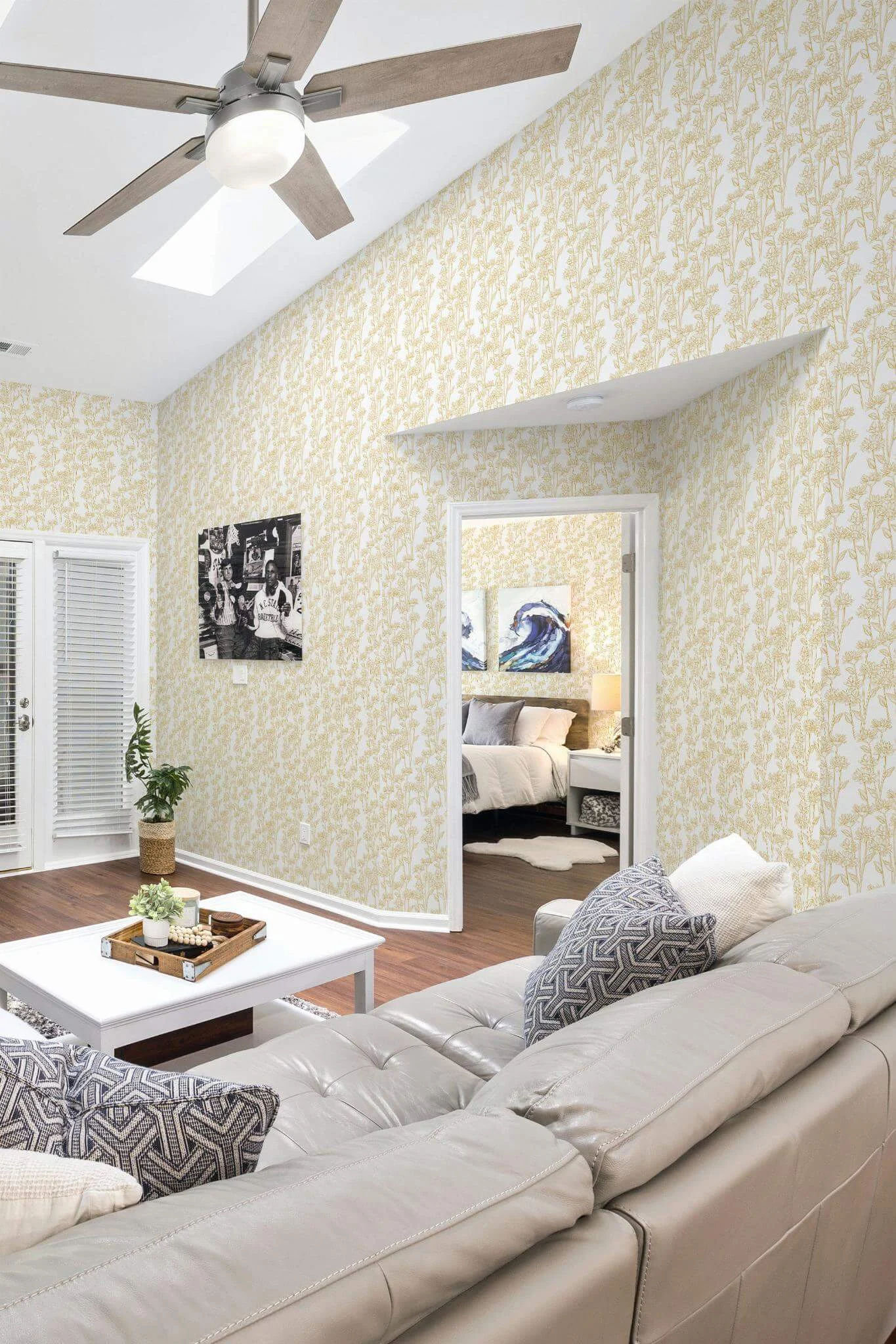 Yellow boho floral Wallpaper - Image 3